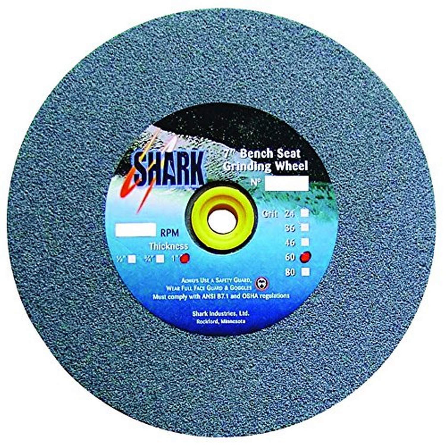 Shark Shark 2013 6-Inch by 0.5-Inch by 1-Inch Bench Seat Grinding Wheel, Grit-46