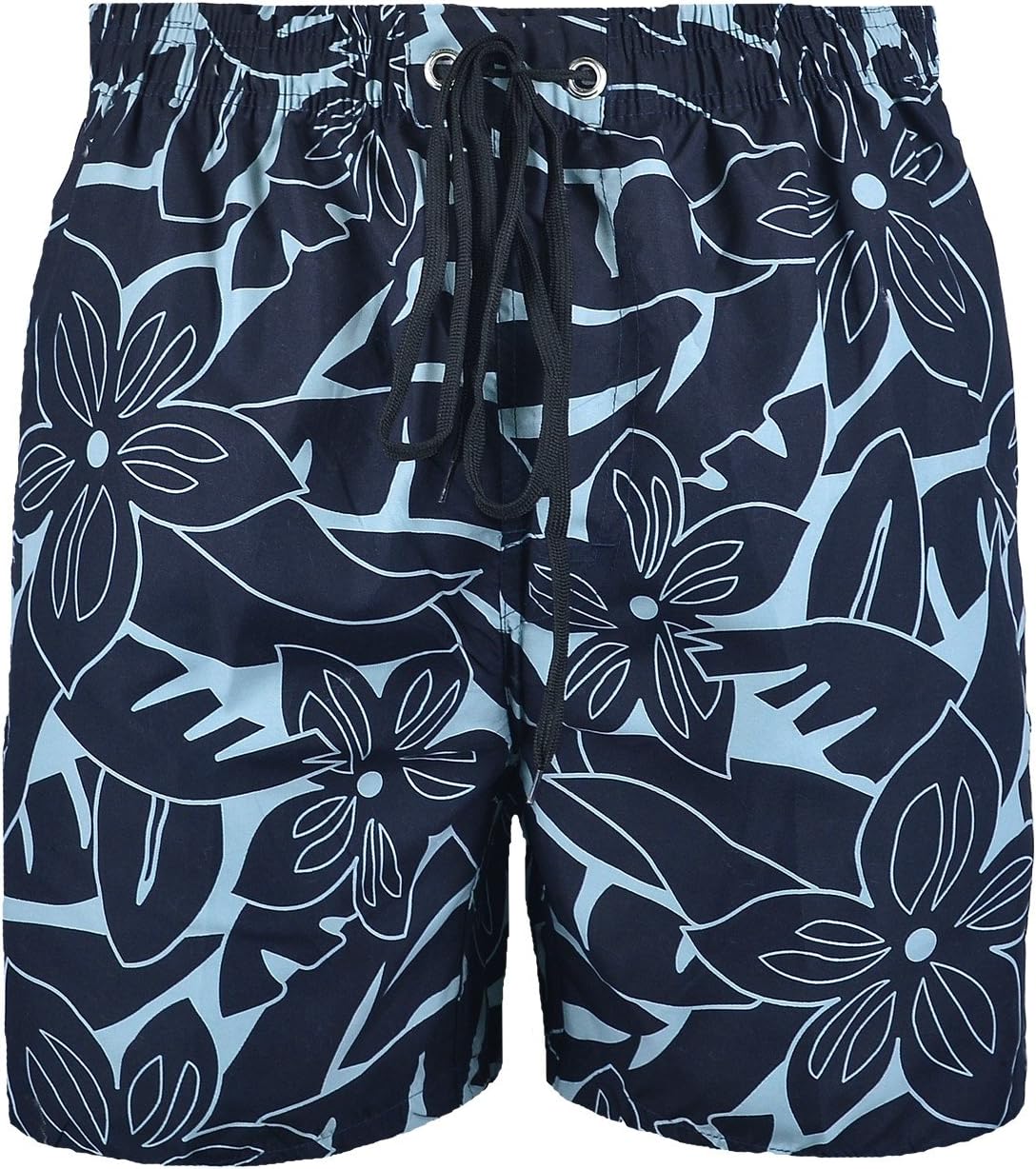 Big Mens Navy Brooklyn Gourd Floral Swim Shorts 2XL 3XL 4XL 5XL 6XL