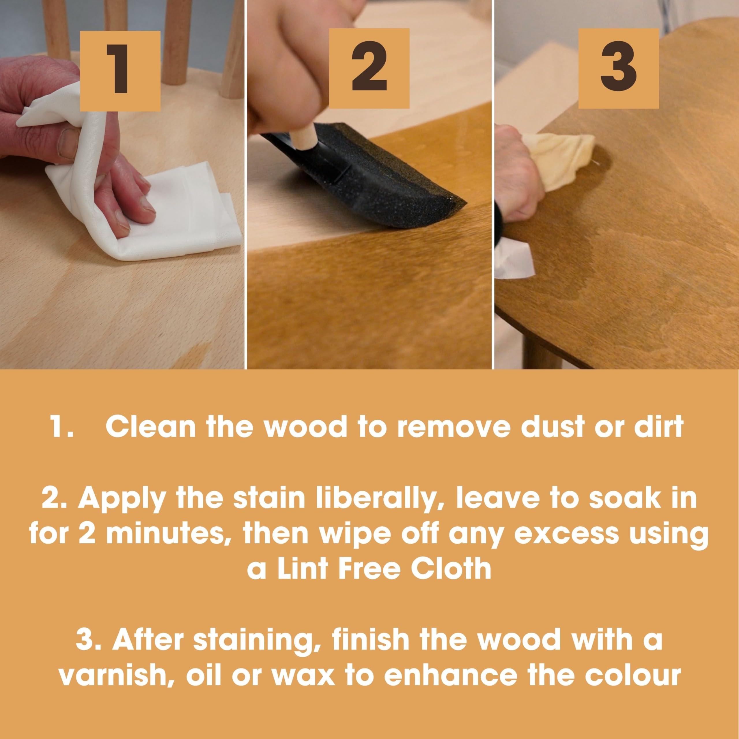 Furniture Clinic Wood Stain 250ml Natural Oak 2