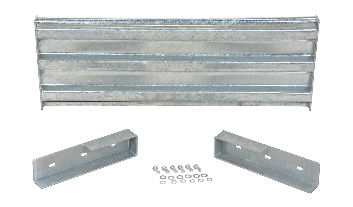 Vestil GR-F3R-DI-4-HDG Galvanized Steel 3 Ribbed Drop In Style Guard Rail 41.875 In. Length Gray