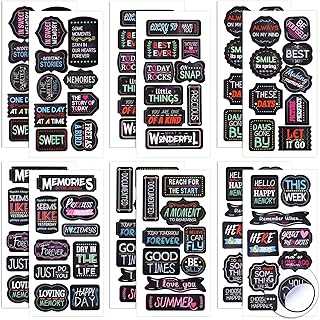 12 Sheets Family Scrapbook Stickers Friends Retirement Memories Scrapboo...