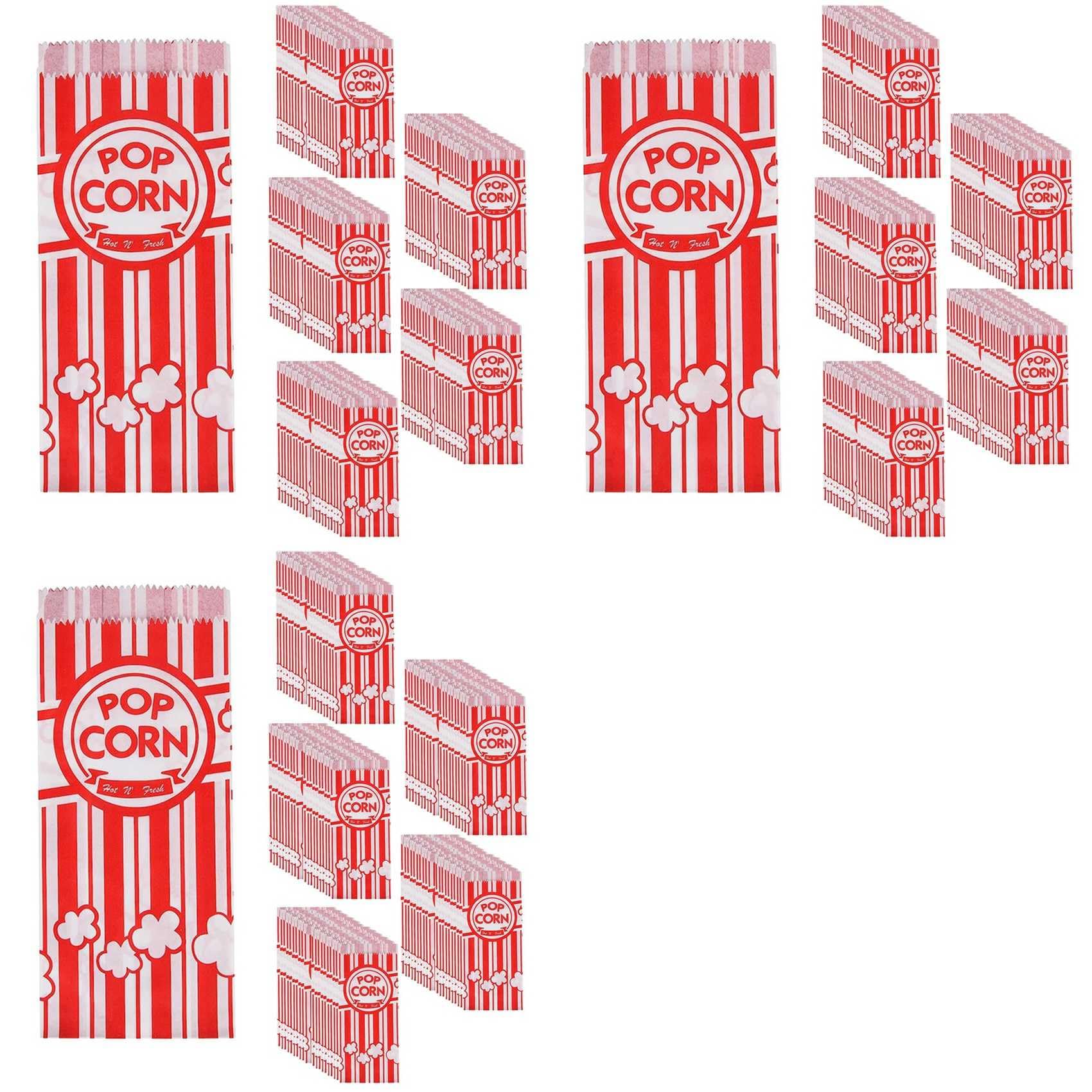 Hndhbfgrt 300X Paper Popcorn Bags Leak-Proof Grease Popcorn Bags Disposable Paper Popcorn Container for Party