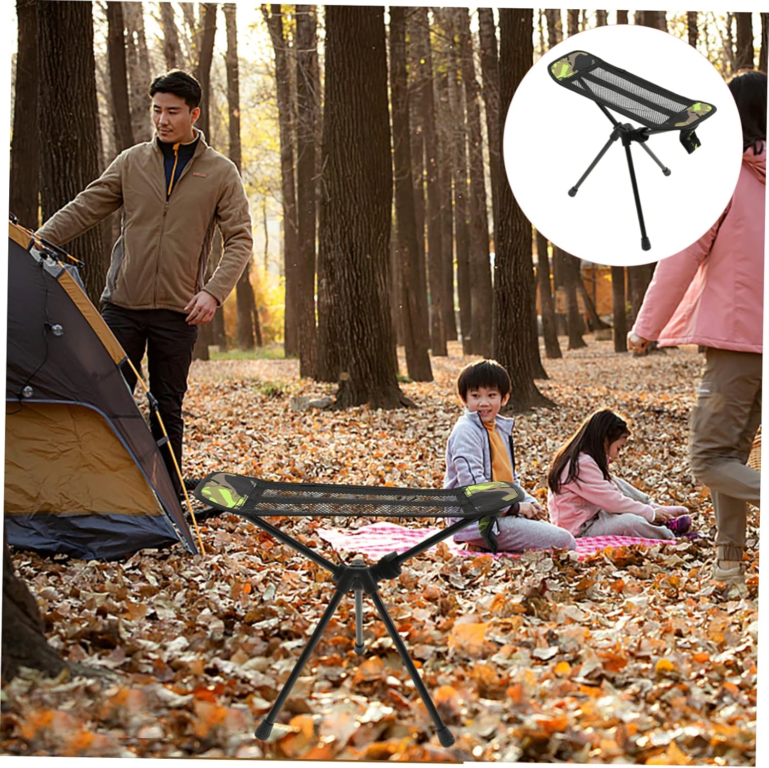 Moon Chair Lightweight Folding Stool Outdoor Camping Stool for Adults Smooth Surface