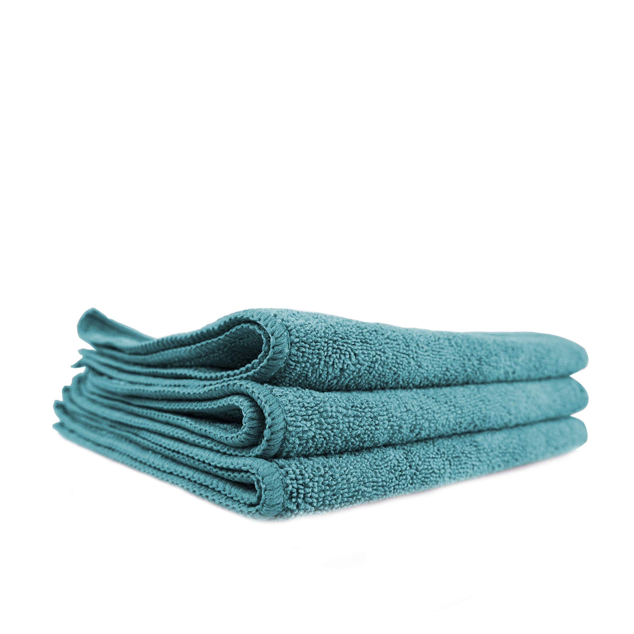Chemical Guys MICMGREEN03 Workhorse Professional Grade Microfiber Towel (16 inch x 16 inch, Set of 3, Green)