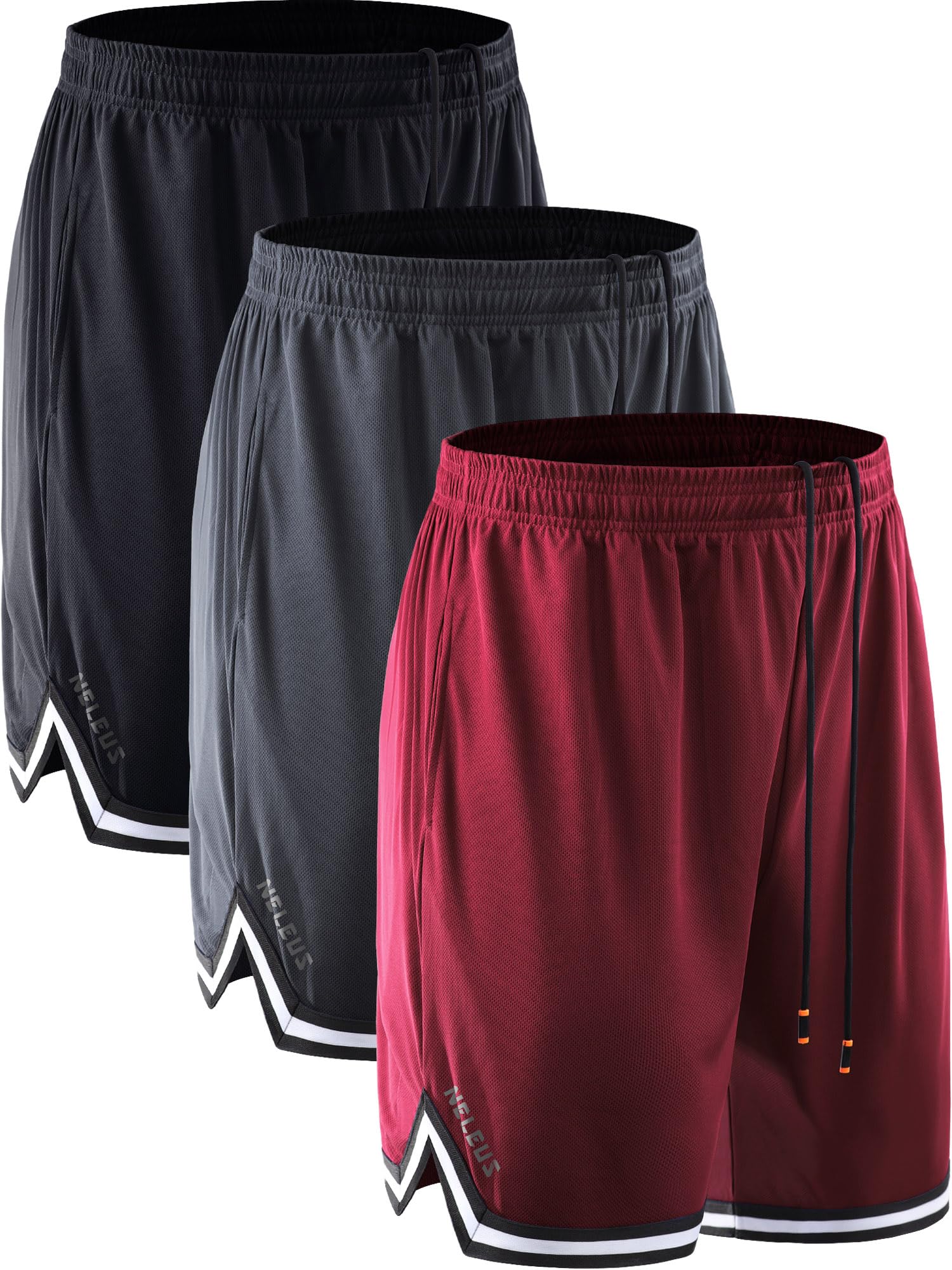 NELEUS Mens 7 inch Lightweight Workout Running Shorts with Pockets