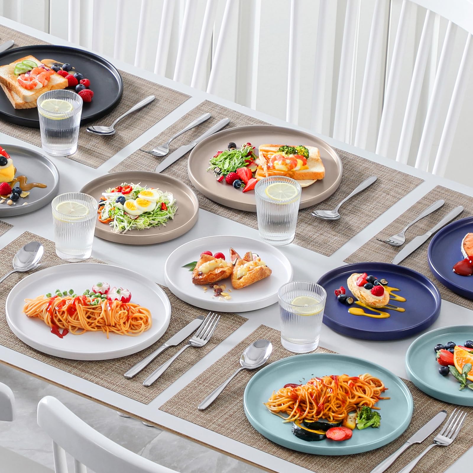 Set 6 Piatti Dessert Vancasso VENUS - 21.2 Cm In Gres, Bianco, Per Microonde E Lavastoviglie - Foto 9