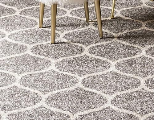Miniatura 487 de Rugs.com Lattice Frieze Collection Alfombra – 4 x 6 pies, alfombra mediana negra perfecta para salas de estar, comedores grandes, planos abiertos