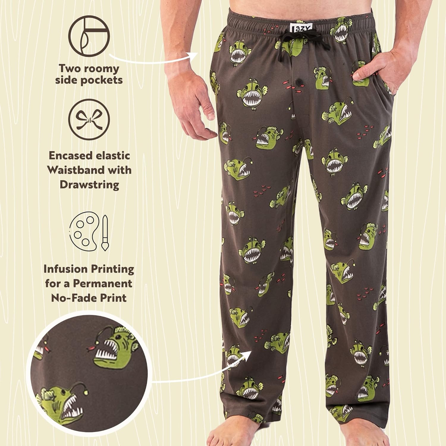 Lazy One Novelty Pajama Pants For Men, Men's Separate Bottoms, Lounge Pants, Funny - Image 6