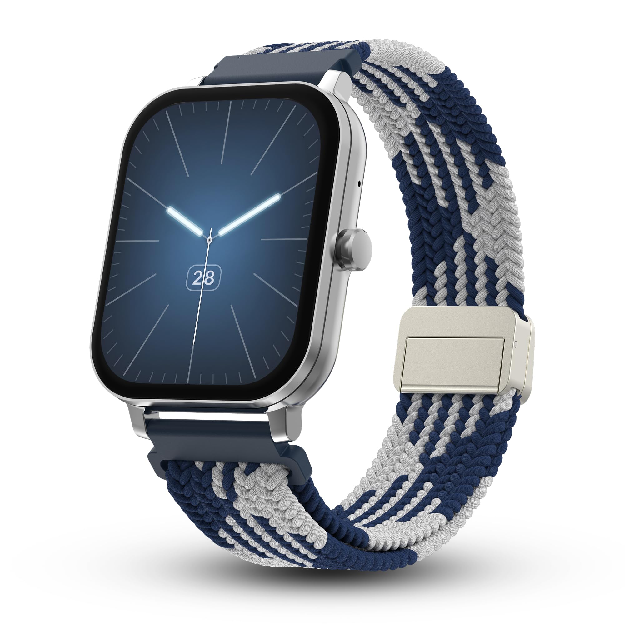Pebble Viva Luxe 1.75” True HD Display, Bluetooth Calling, Female Health Monitoring, Voice Assistant, DIY Watch Faces, Full Touch, Step Tracker, Premium Metal Body (Ocean Breeze)-image-32