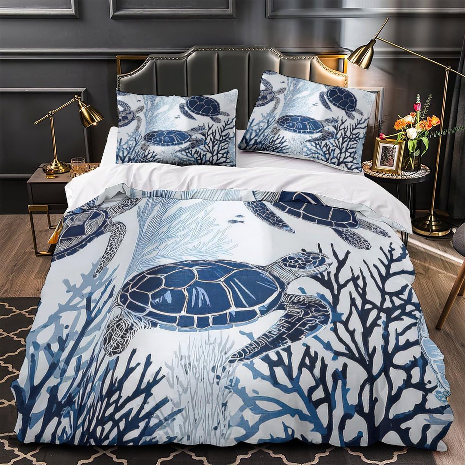 Linge de lit King size en microfibre ultra douce imprimé 3D haute fidélité