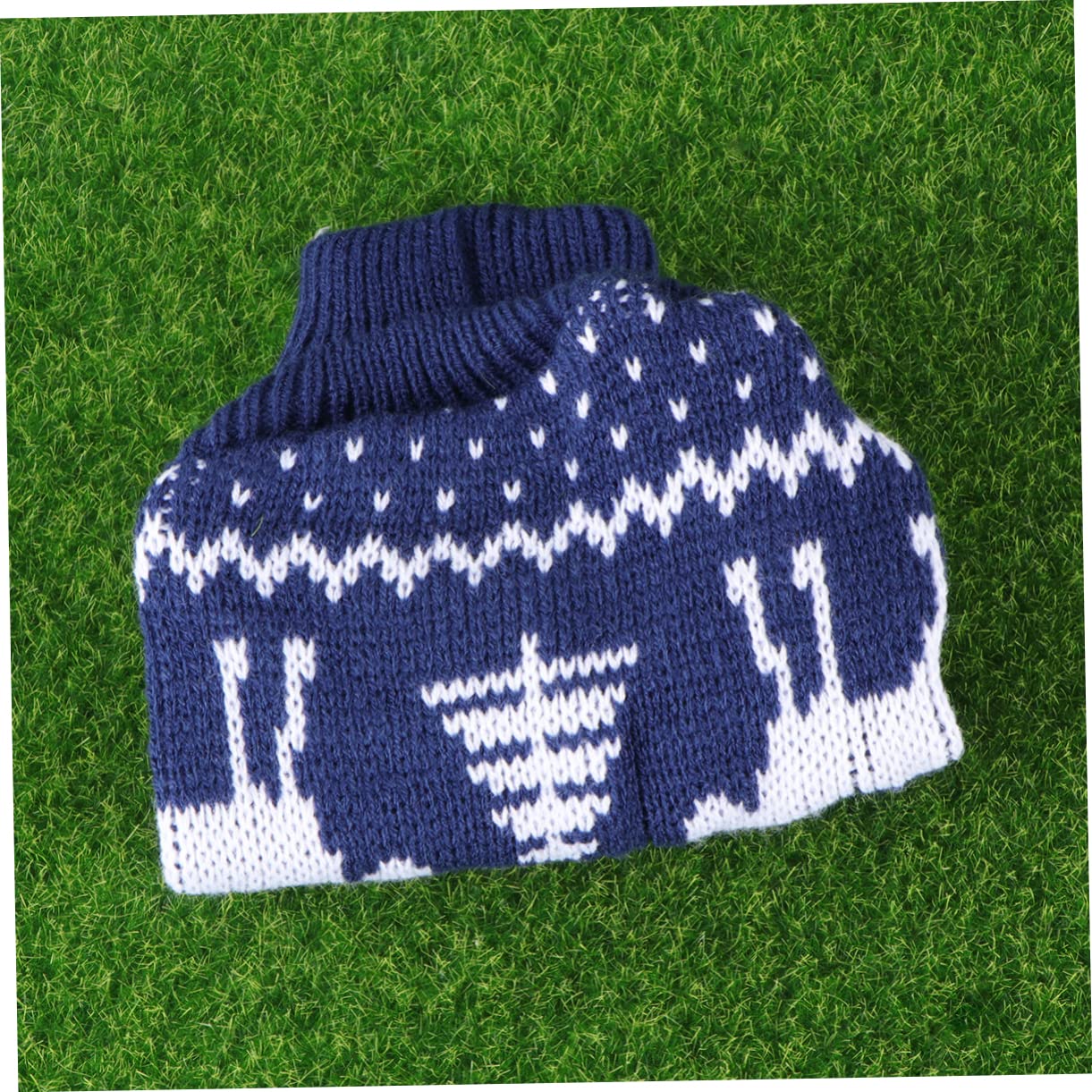 minkissy 3stücke Weihnachtlicher Hundepullover Für Kleine Hunde Dehnbarer Winterpullover Mit Schneeflocken Und Rentierdesign Für Festliche Anlässe Blau
