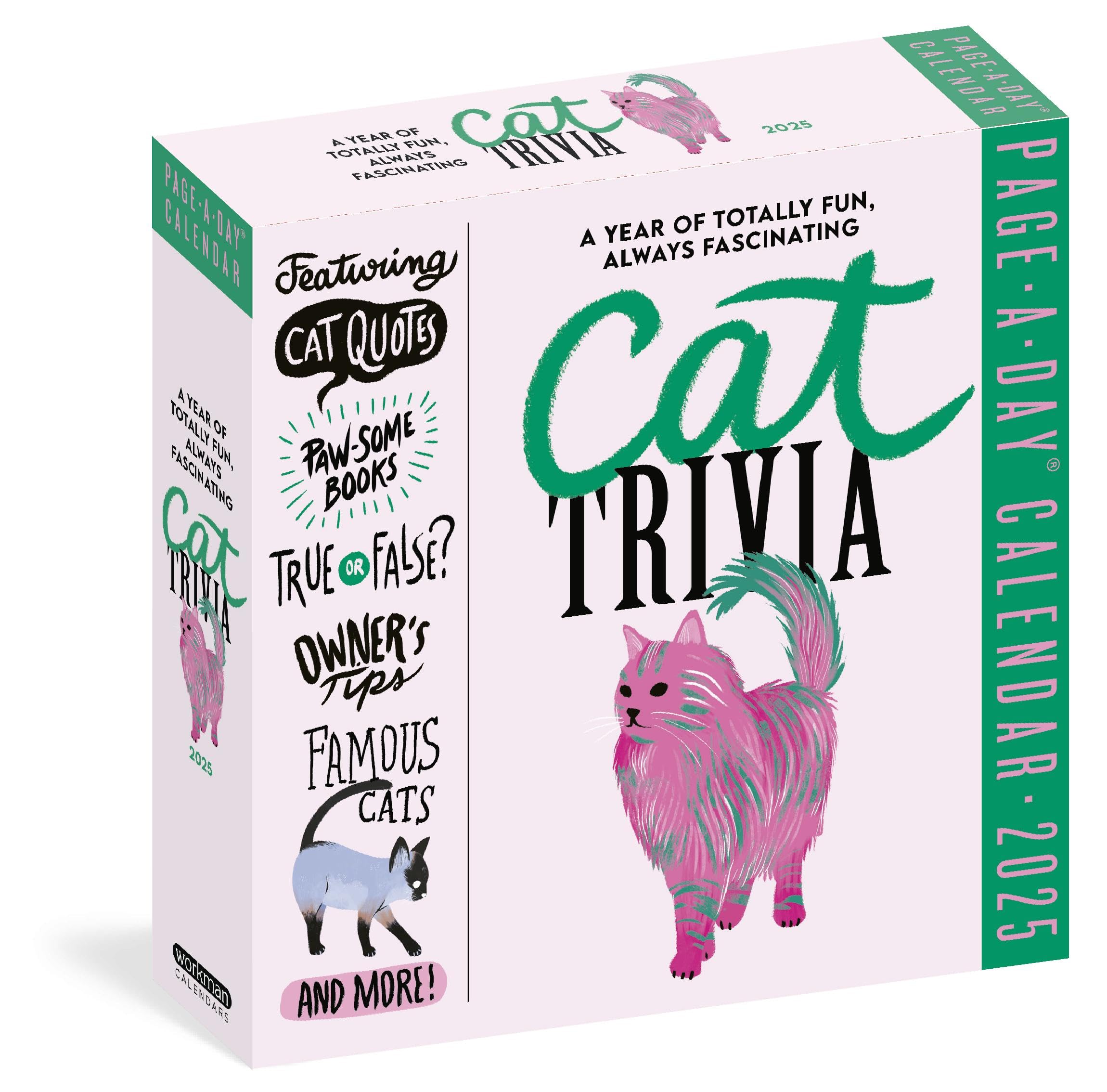 Cat Trivia Page-A-Day® Calendar 2025: Cat Quotes, Paw-some Books, True or False, Owner's Tips, Famous Cats, Know Your Breeds, and More!