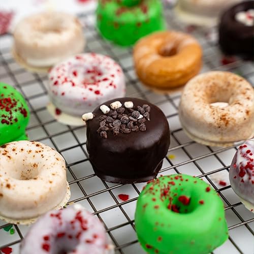 Miniatura 2 de SendaCake - Mini donas de pastel de copo de nieve para Navidad, deliciosas rosquillas para tartas para entrega, rellenos de calcetines navideños y