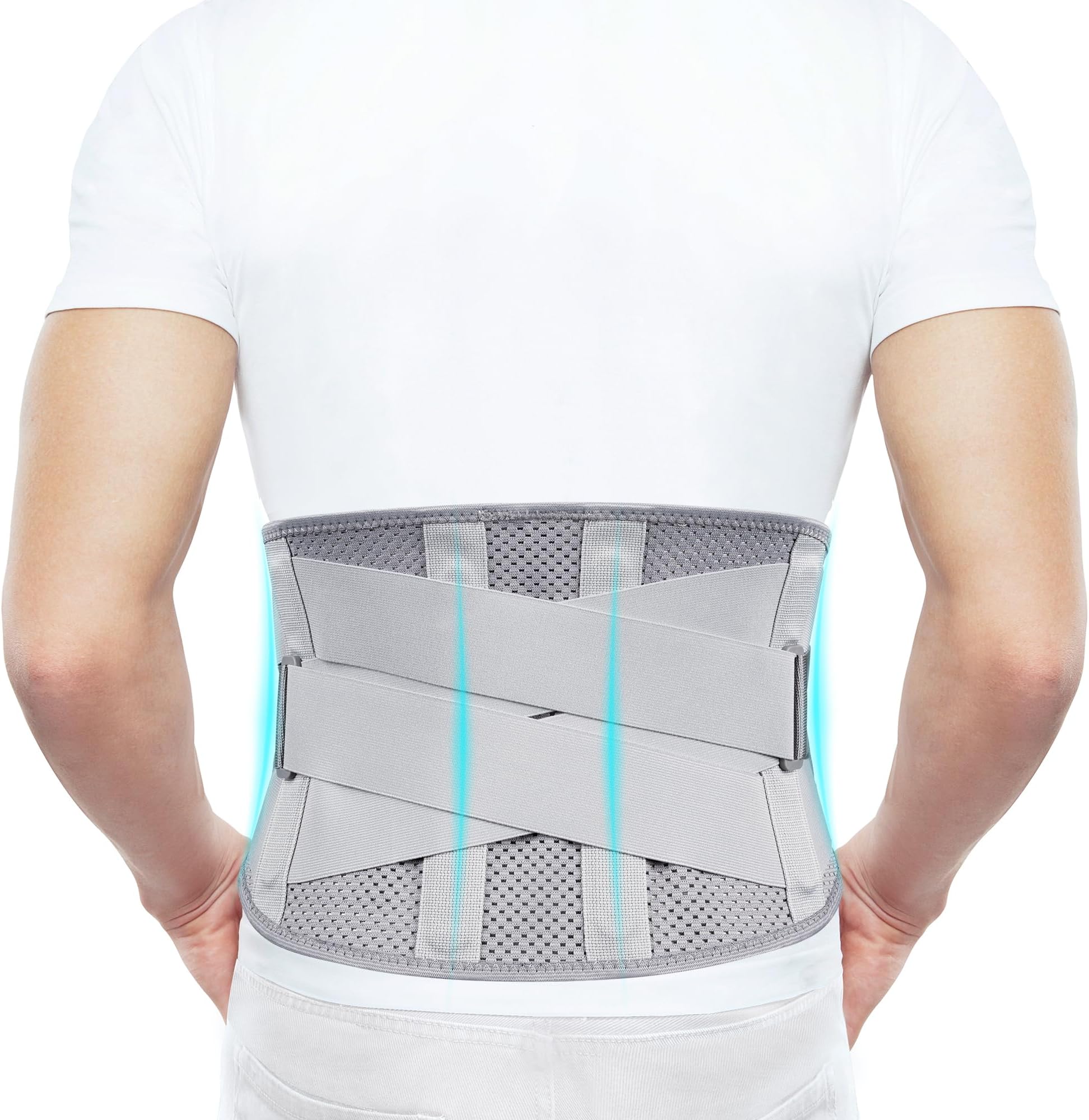 Thx4COPPERBack Brace,Effective Lower Back Pain Relief for Herniated Disc,Scoliosis,Sciatica - Low Profile Lower Back Support Belt with Breathable Mesh Design - Adjustable Support Straps - Women/Men