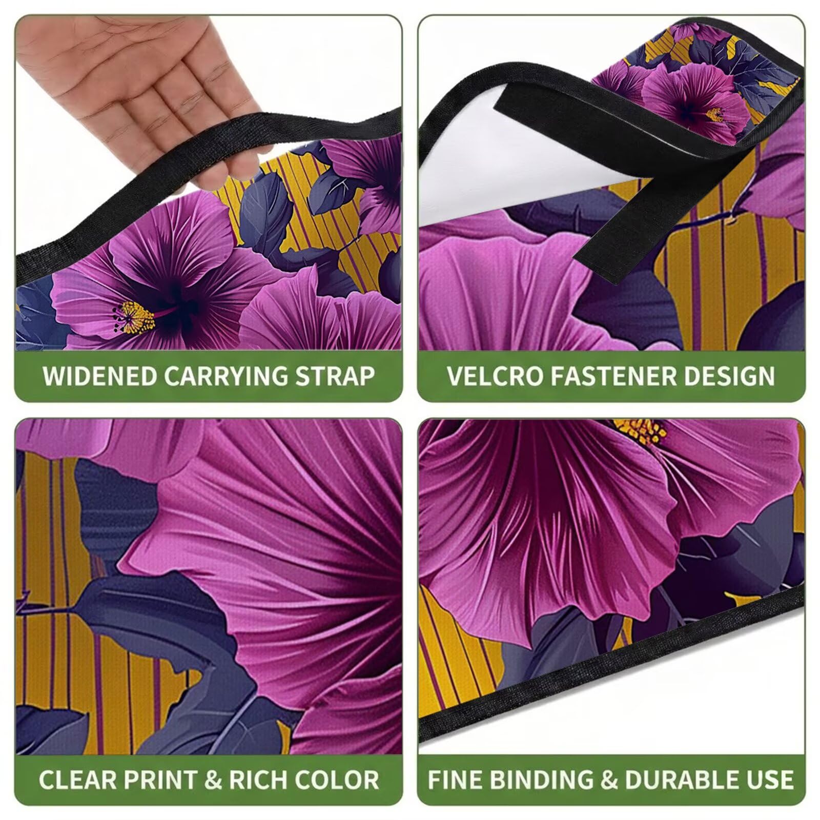 Couverture de Pique-Nique Grande 200x300cm,Outdoor Couverture Imperméable,Pliable Tapis de Plage Dos en PVC Anti-Sable,Picnic Blanket pour Camping Accessoires,Jardin,Parc - Violet,Orange UZ-668