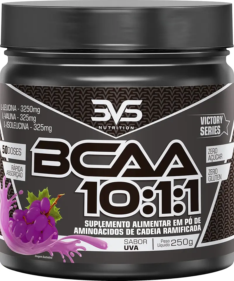 3VS Nutrition BCAA 10:1:1 250g - Sabor gourmet Uva