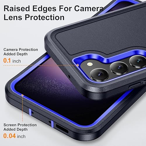 Miniatura 4 de BaHaHoues Funda para Samsung Galaxy S23, Samsung S23 con soporte integrado, a prueba de golpes, polvo y caídas, grado militar, funda protectora para