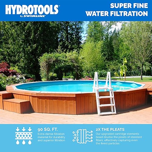 Vista 21 de SWIMLINE HYDROTOOLS - Tanque de cartucho de piscina sobre el suelo y elemento de filtro de repuesto, 100 pies cuadrados Sistema de filtración