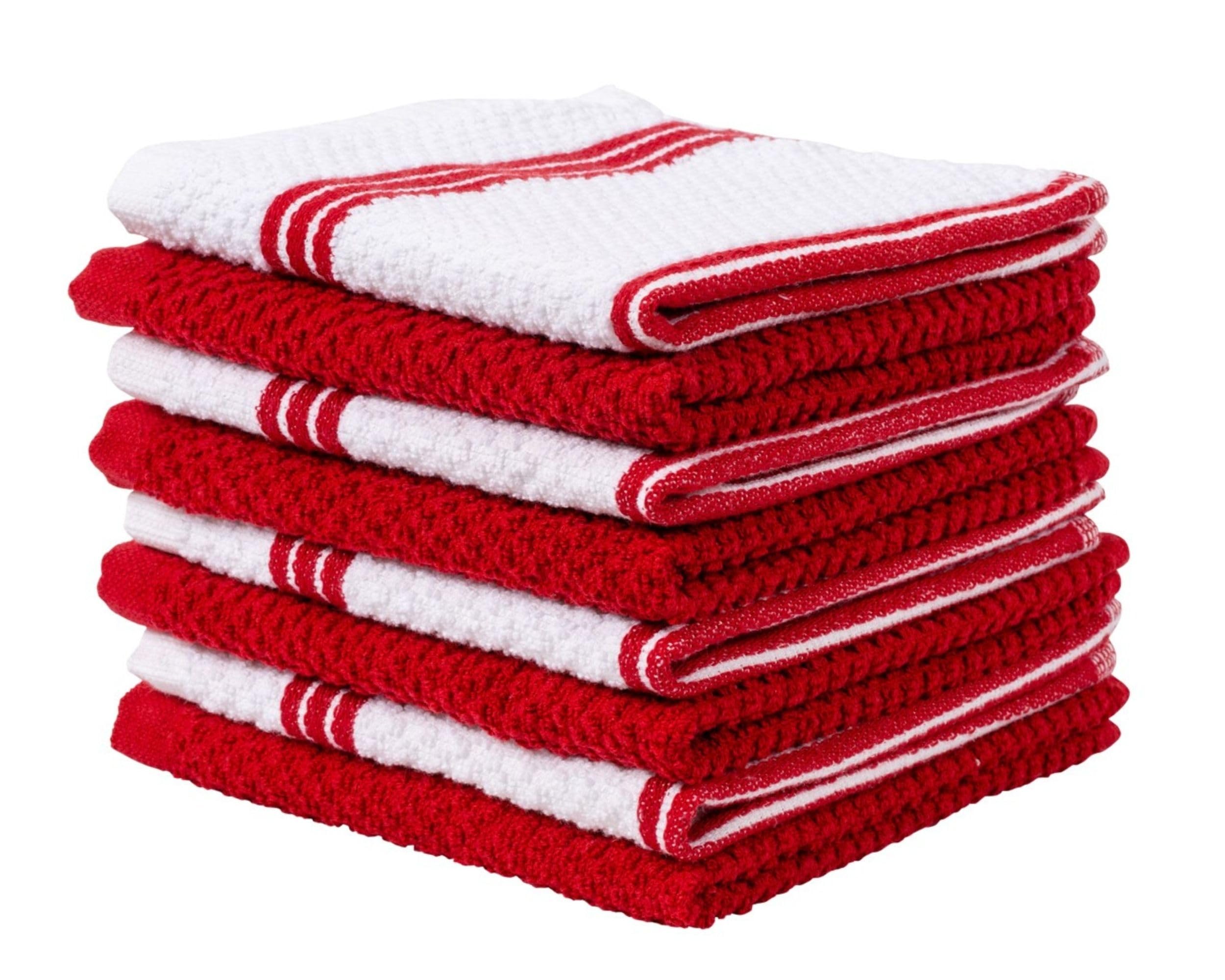 Tavolo Cucina 12 Strofinacci Da Cucina Jumbo In Cotone - 68x51 Cm, Asciugatura Veloce, Motivo Quadri Tonno 1 Kg