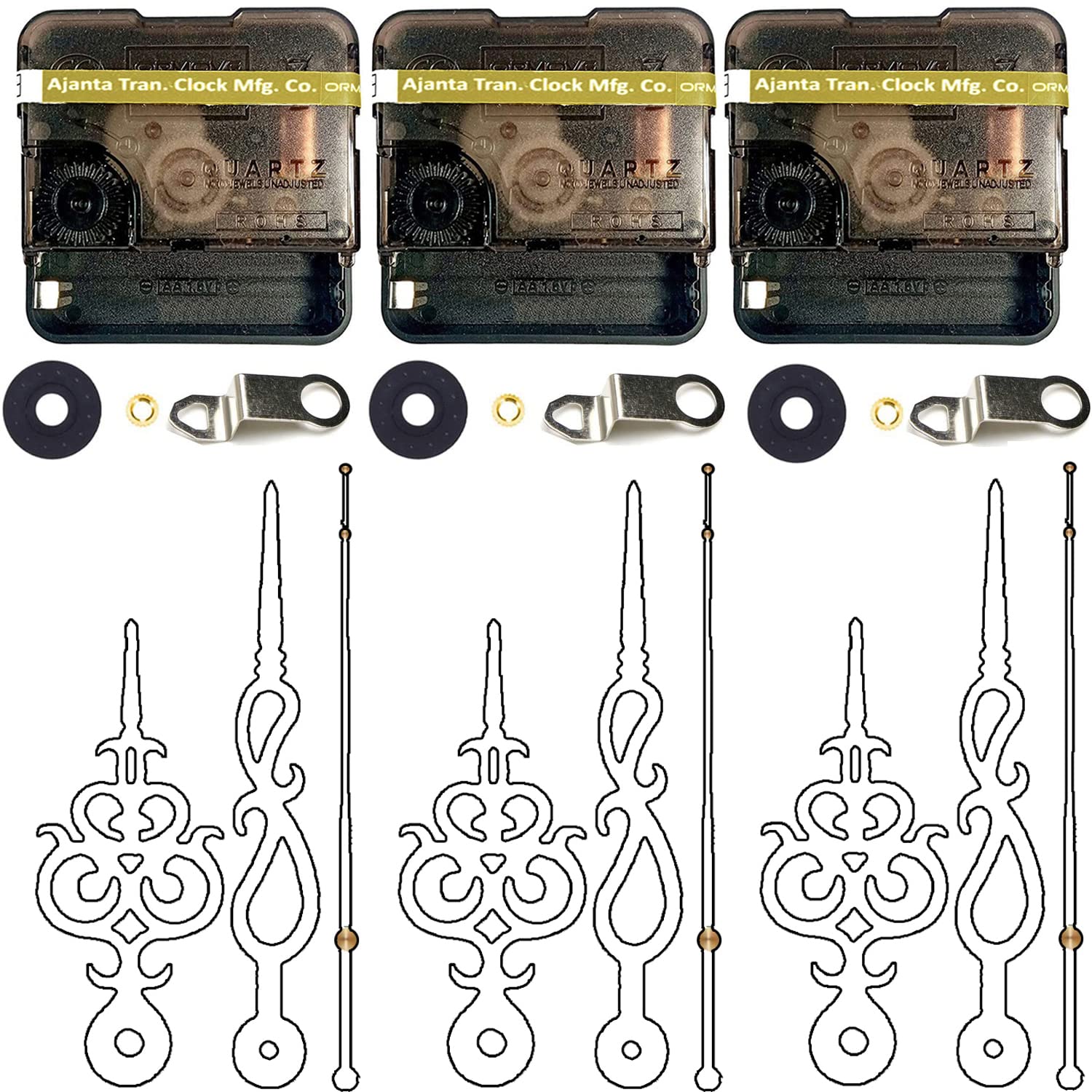 See full amazon price history chart for QEWINOX® Combo of 3 Ajanta Mfg. Battery Operated Plastic Ticking Wall Clock Movement Machine with Hands (Needles : Antique (White) QEWINOX® Combo of 3 Ajanta Mfg. Battery Operated Plastic Ticking Wall Clock Movement Machine with Hands (Needles : Antique (White) (B0BYF1L81T) Amazon Price History, Amazon Price Tracker
