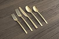 Vista 5 de Cambridge 807445CKW13DS Beacon Gold Satin Juego de cubiertos de 45 piezas