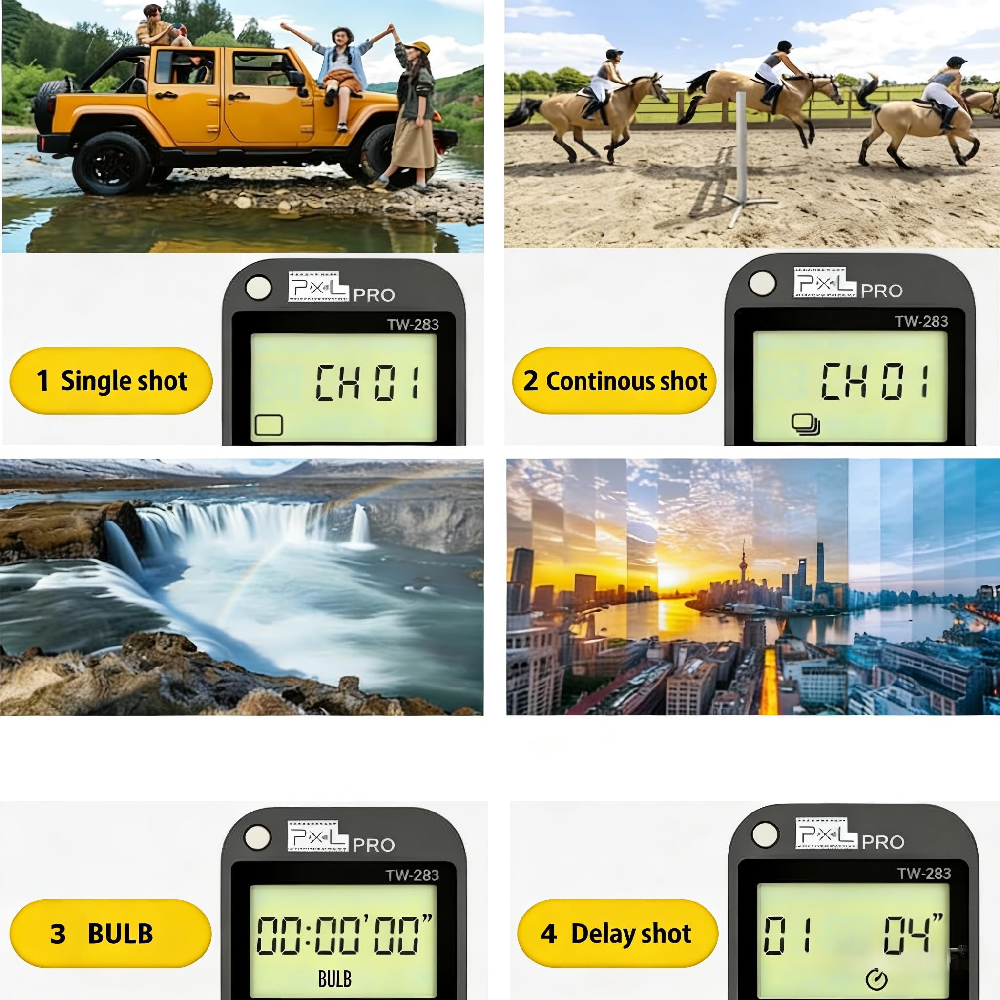 Pixel Trigger telecomando timer fotocamera TW283-DC2 telecomando senza fili gamma di trigger compatibile con Nikon Z5 Z6 Z7 D750 D780 D7500 D7200 D7000 D5600 D5500 D5300 D3300 D610 D610 600 DC. 90