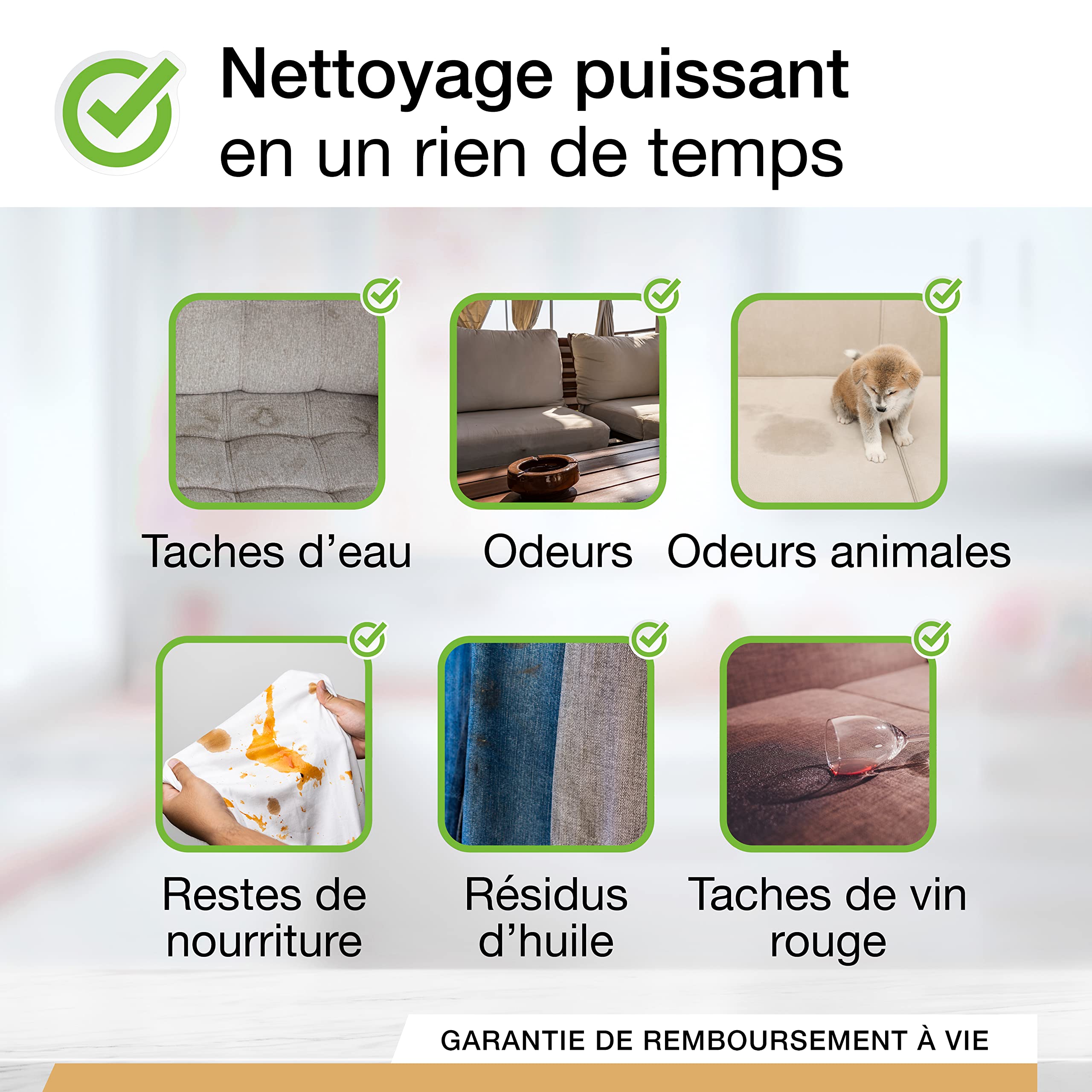 BiOHY Nettoyant premium pour tissus d'ameublement (Bouteille de 1l) + Distributeur | Bio concentré pour meubles rembourrés, canapés, tapis & textiles | détachant désodorisant (Premium Polster)