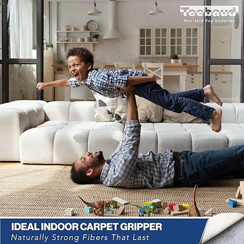 Miniatura 5 de Almohadilla antideslizante de 2 x 12 pies, agarre reversible, almohadillas antideslizantes para madera dura, vinilo, azulejos, suelos laminados,