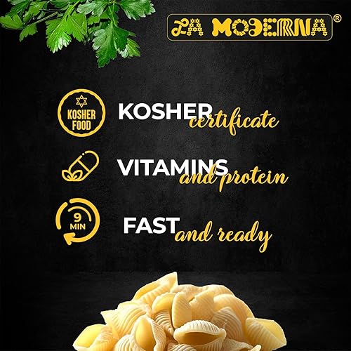 Miniatura 3 de LA MODERNA, Pasta Conchas Shell de 16 oz (Paquete de 1)  Hecha con Sémola de Trigo Duro  Enriquecida con Hierro, Ácido Fólico y Vitaminas B  Conchas