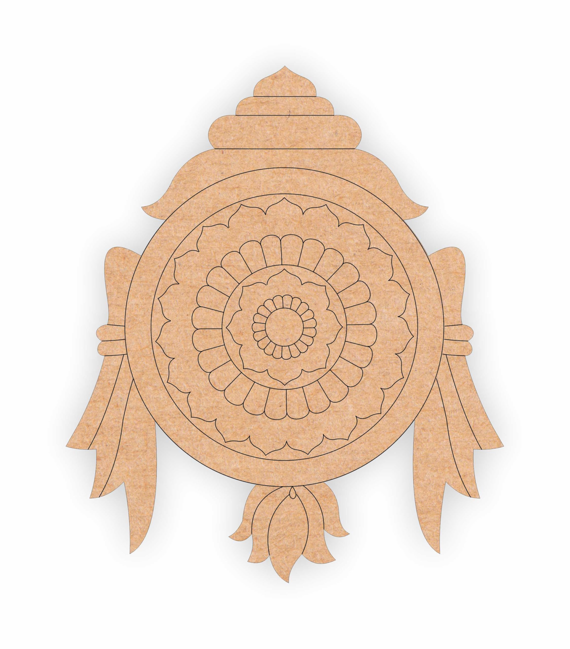 Sure Laser Cut God Tirupati Balaji Pre Marked Wooden MDF Shapes Cutout for Crafts Work Home, Room Decor Artistic DIY Work Art (12 INCH)-image-42