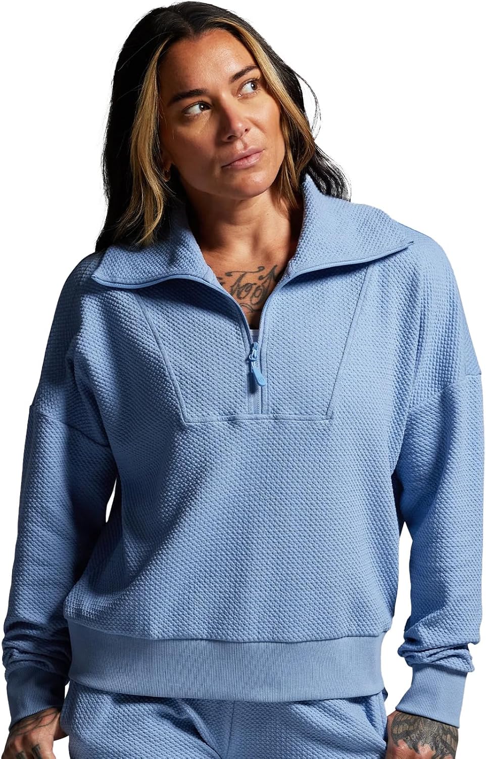 Born Primitive Women's Revive Cloud Sweatshirt | Lightweight Warm Casual Zip Front High Neck Sweater | Lounge, Travel & Sport
