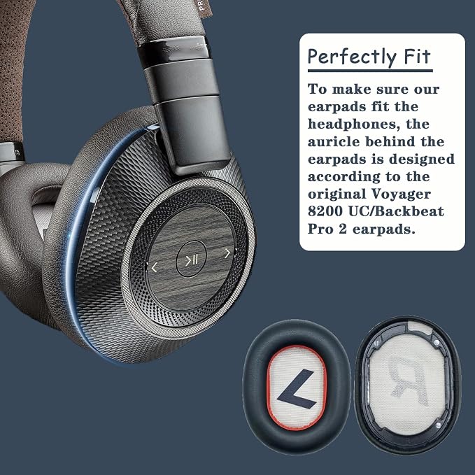 Repuestos de almohadillas para audífonos Plantronics Voyager 8200 UC miniatura 7