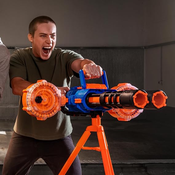 XSHOT Insanity Dart Storm (200 darts) by ZURU | Dual-motor power; 360° rotating tripod; 200 darts; motorized rapid fire; ultimate outdoor battle for kids & teens; boys gift