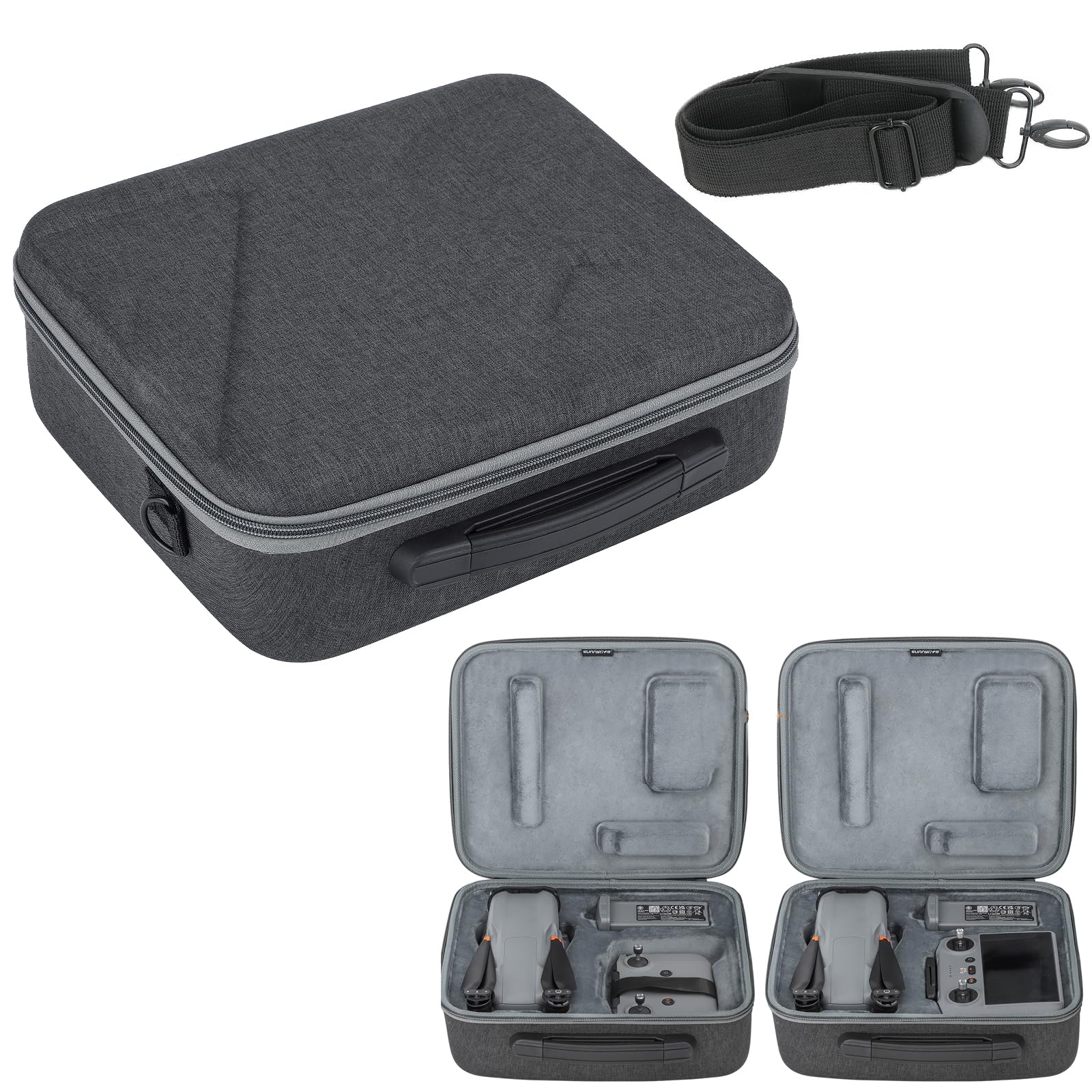 Bolsa de protección para DJI Air Drone y RC 2 / RC-N2 a distancia, funda portátil, fundas de almacenamiento, estuche de transporte (una bolsa para DJI Air 3 Kit)