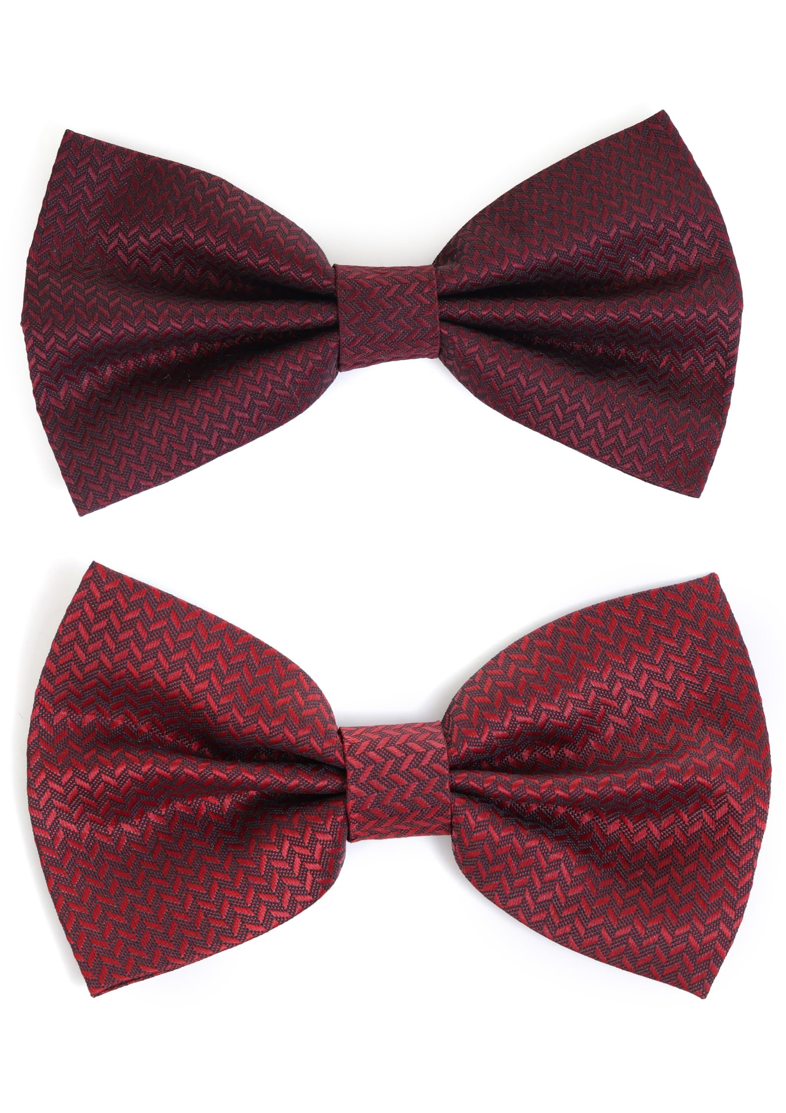random stripe Premium Satin Bow Tie for Men – Pre-Tied Adjustable Bow Tie Set Two Bowties Different Colors-picture-20