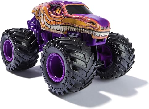 Monster Jam, Official ThunderROARus Vs. Velociraptor Die-Cast Monster Trucks, 1:64 Scale, Kids Toys for Boys Ages 3 and up