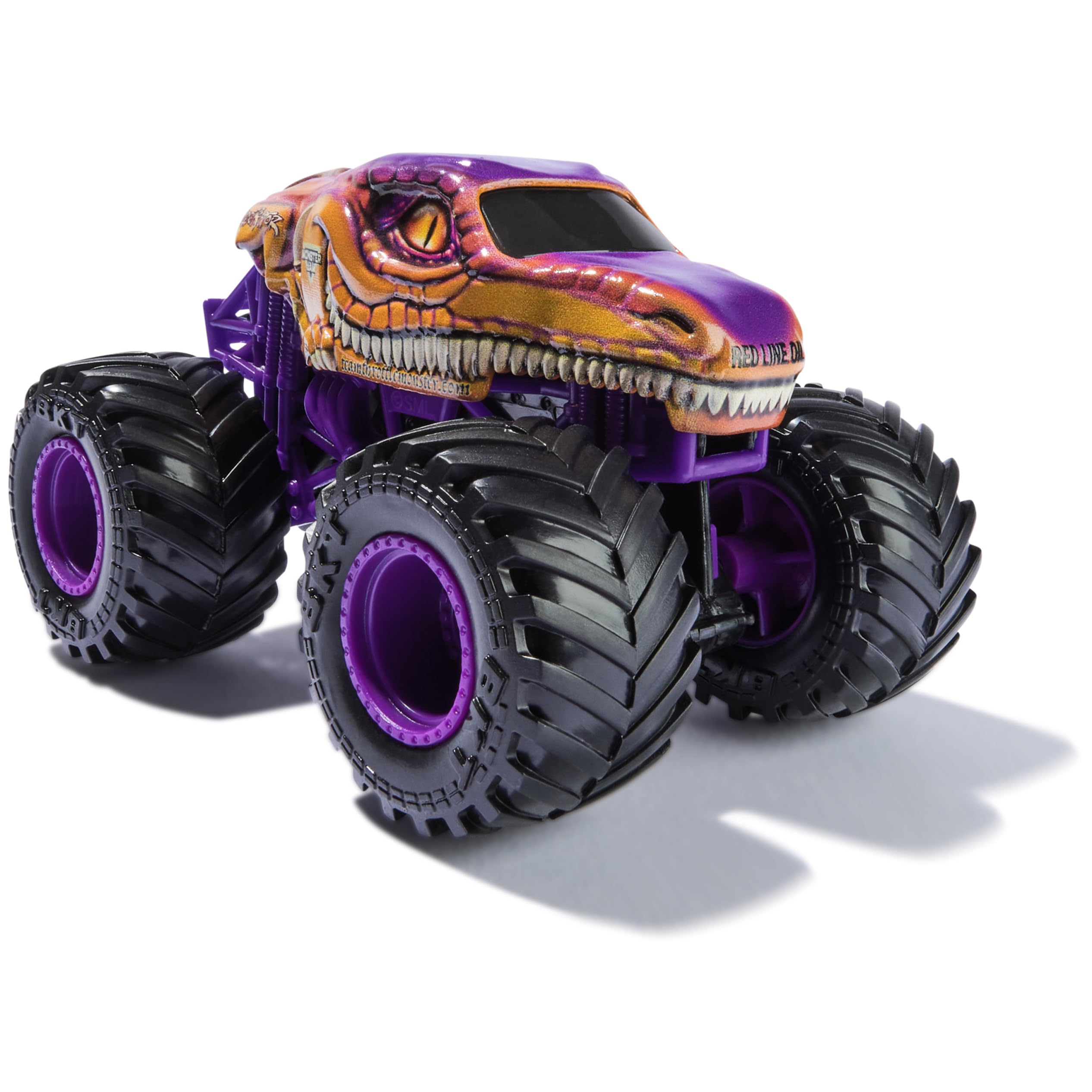 Monster Jam, ThunderROARus vs. Velociraptor Monster Truck pressofuso, scala 1:64, giocattoli per bambini dai 3 anni in su