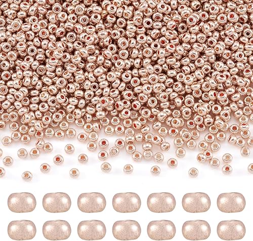 Miniatura 8 de Craftdady 110 Cuentas redondas de cristal de oro metálico de 0.091 in pequeña bola redonda suelta cuentas espaciadoras de pony alrededor de 5300