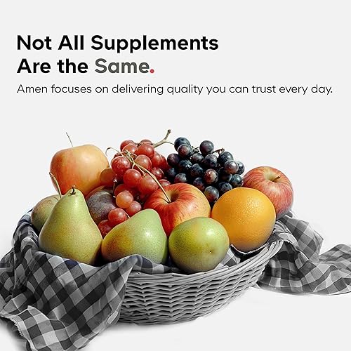 Miniatura 8 de Amen Paquete de vitaminas Fruits + Veggies, cápsulas multivitamínicas de alimentos integrales crudos, verduras verdes, frutas rojas y bayas, mezcla