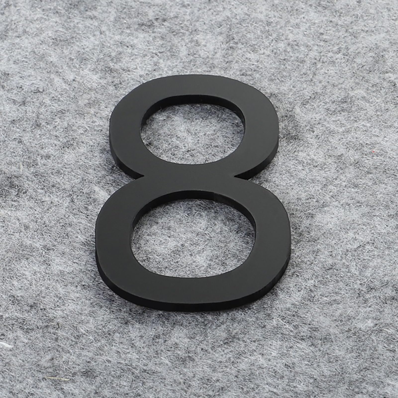 Self Adhesive House Numbers Stickers 2/3/4 Inch Modern Acrylic Door Number Gold/Silver/Black/White Address Mailbox Sign, for Wall Decor Hotel Apartment Cafe Room Yard Office Garden Street(Black 8,3In)