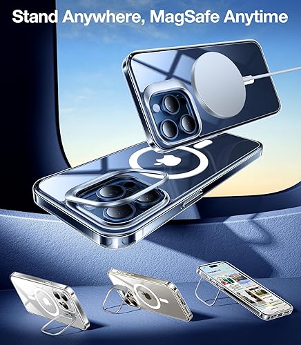 Miniatura 9 de TORRAS Funda ultramagnética para iPhone 15 Pro con soporte para cámara Stash, supera el 3 veces de grado mil, a prueba de golpes y compatible con