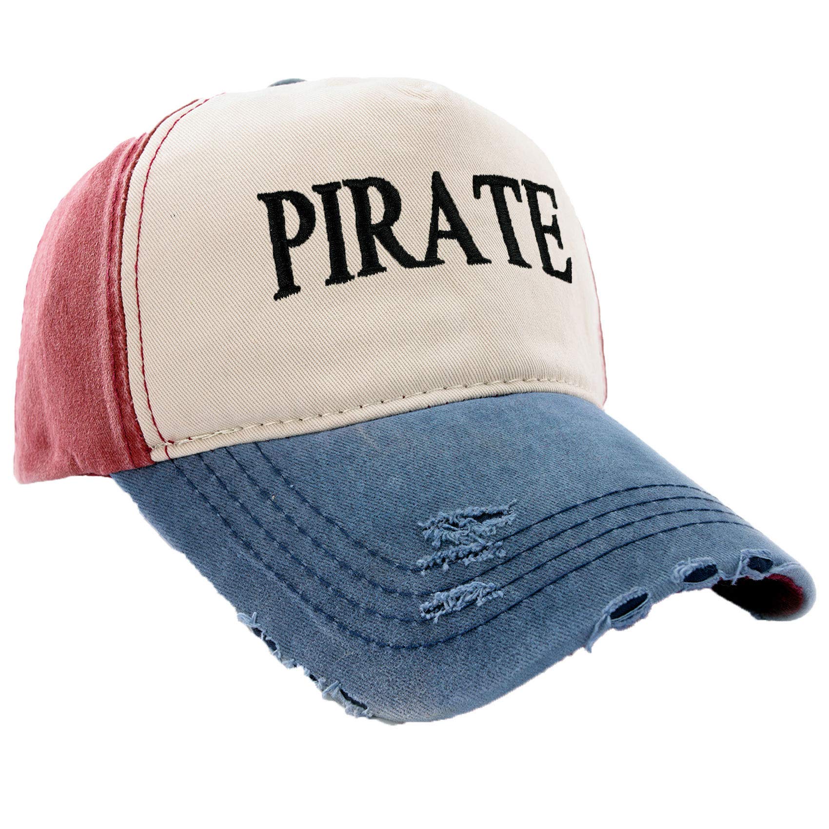 Mfaz Morefaz Ltd Unisex Pirate Boating Hat Baseball Cap Captain Army Military Drunk Sailor,Mariner,Galley Slave,Old See Dog (Pirate)