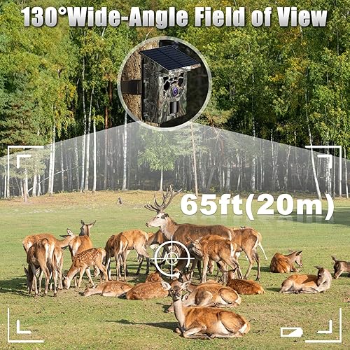 Miniatura 6 de Cámara de rastro con energía solar 4K 46MP, cámara de juego WiFi Bluetooth con tarjeta de memoria de 32 GB, gran angular de 130, disparador de 0.3 s