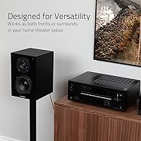 Vista 2 de Fluance Elite - Altavoces de sonido envolvente de 2 vías de alta definición para escuchar estéreo de 2 canales o sistema de cine en casa, blanco/par