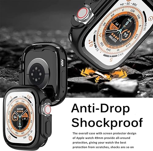 Miniatura 5 de Miimall Funda compatible con Apple Watch Ultra de 1.929 in (sin protector de pantalla), TPU suave, ligera, anticaídas, a prueba de golpes, funda