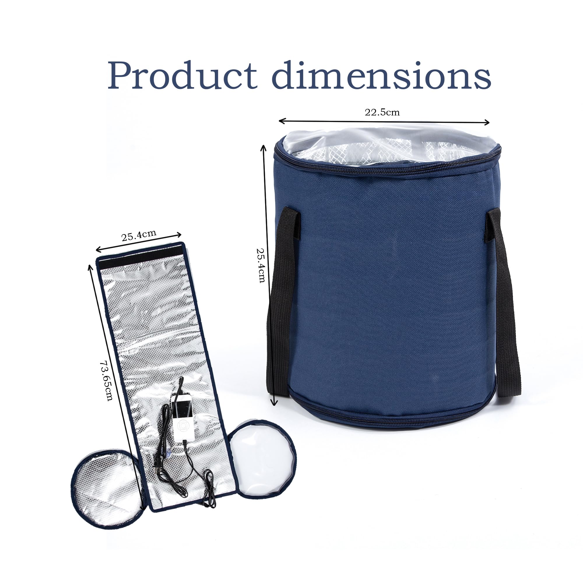Kombucha - Envoltura de calentamiento, calentador de tarros de arranque con estante de acero inoxidable, calentador de fermentación redondo, control de temperatura, -0.0-45.0 °C, temporizador de 48