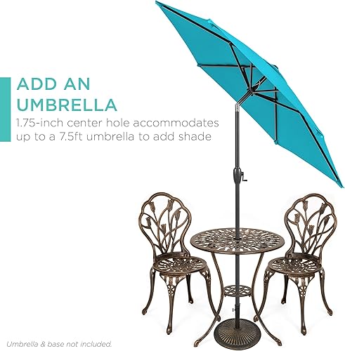 Miniatura 4 de Juego bistró de muebles de diseño de aluminio fundido para el aire libre y patio Best Choice Products Antiguo Cobre antiguo