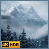 Snowy Mountain Screensaver - Winter Scene with Sounds