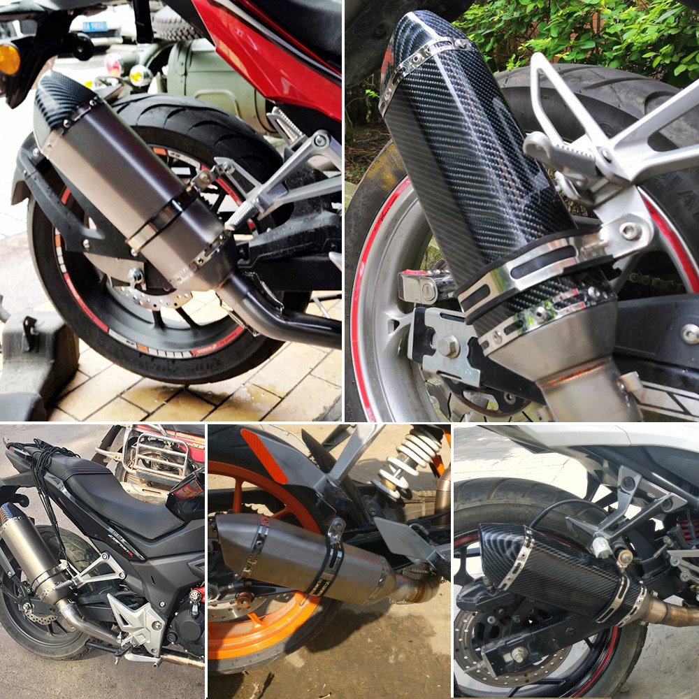Marmitta di scarico universale in acciaio inox da 38-51 mm per moto, silenziatore modificato, adatta per la maggior parte delle moto