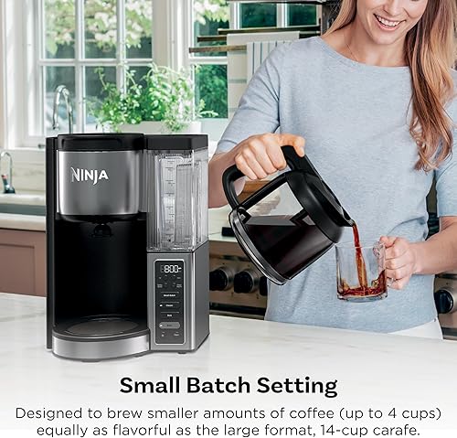 Miniatura 4 de Ninja Fresh Brew Cafetera de goteo  Jarra de vidrio programable de 14 tazas, Brew Classic & Rich, Depósito de agua extraíble de 70 onzas  Lote